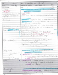 Handwritten notes on lipids