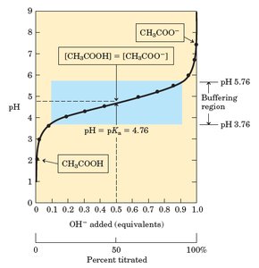 Buffer action in biological systems