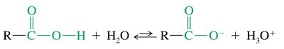 Ionization of carboxylic acid group