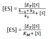 Michaelis-Menten equation forms