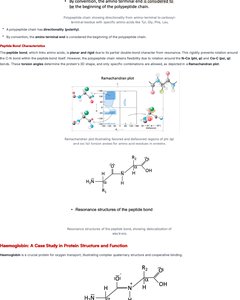 Ramachandran plot and resonance structures of peptide bond