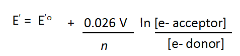 Simplified Nernst equation