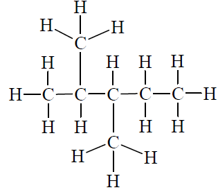 Skeletal formula of a cyclic alkane