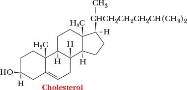 Structure of cholesterol, a complex lipid
