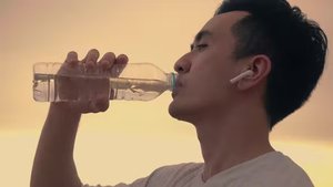Person drinking water