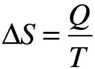 Equation for entropy change