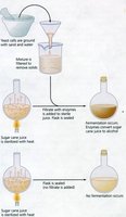 Diagram of Buchner's fermentation experiment