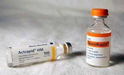 Vials of recombinant insulin