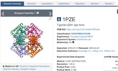 PDB structure summary
