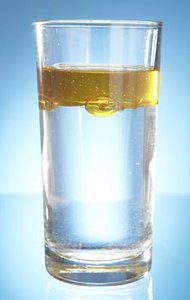 Hydrophobic substances in water