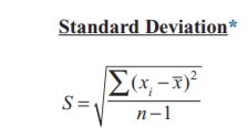 Standard deviation formula