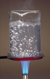 Boiling water in a beaker