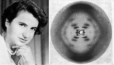 Rosalind Franklin and X-ray diffraction image of DNA