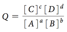 Equation for ΔG at equilibrium