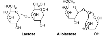 Lactose and allolactose structures
