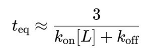 Equation for time to equilibrium