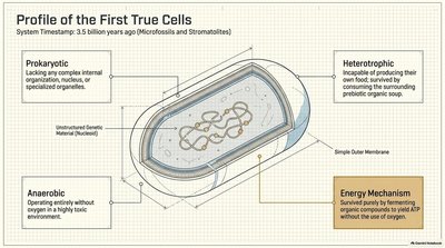 Microscopic images of pre-cell structures
