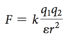 Coulomb's Law with dielectric constant