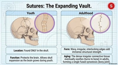 Sutures: Skull Joints in Youth and Adulthood