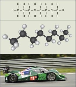 Transformación de energía: energía química a energía cinética y energía luminosa a energía química