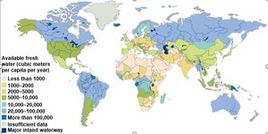 Global map of freshwater availability