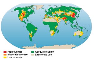 Global map of surface water overuse