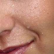 Evaporative cooling: sweat on skin