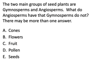 Question about differences between gymnosperms and angiosperms