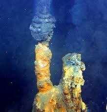 Hydrothermal vent at the bottom of the ocean