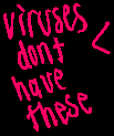 Handwritten note: viruses don't have these