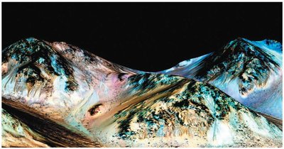 Dark streaks on Mars as evidence of water