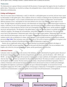 Pathophysiology of thalassemia