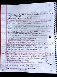 Notes on carbon skeletons, functional groups, and their properties