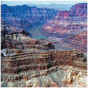 Strata of sedimentary rock at the Grand Canyon