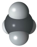 Space-filling model of methane (CH4)