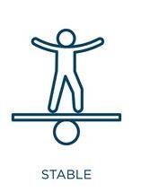 A person balancing on a beam, representing stability and homeostasis