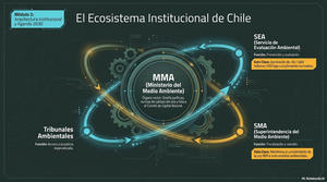 Diagrama del ecosistema institucional ambiental de Chile