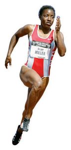 Sprinter illustrating fast muscle fiber use