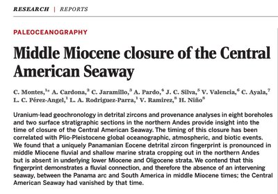 Research summary on the closure of the Central American Seaway