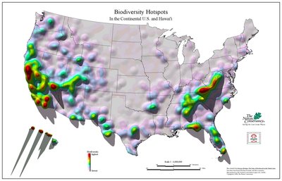 Map showing species richness by latitude