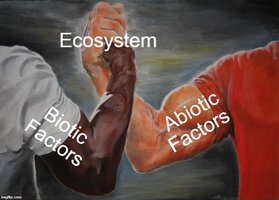 Biotic and abiotic factors handshake meme
