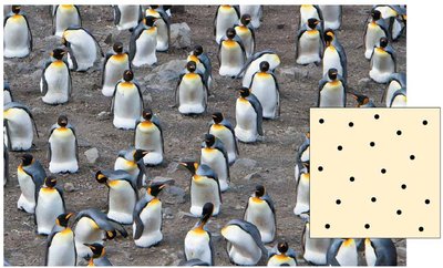 Uniform dispersion pattern with penguins