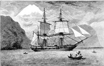 Darwin's voyage map