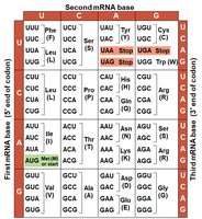 Genetic code table