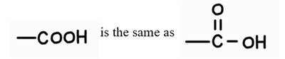 Carboxyl group equivalence