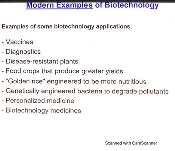 List of biotechnology applications