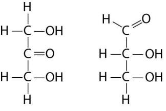 Sugar molecule isomers diagram