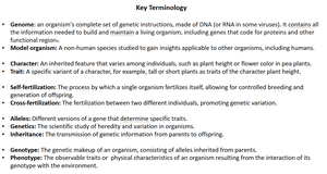Key terms and definitions for Mendelian and non-Mendelian inheritance