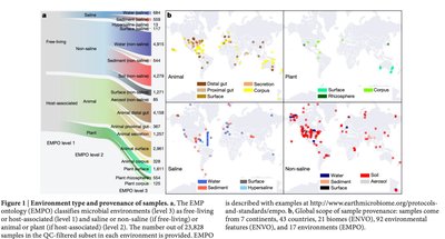EMP sample types and global distribution