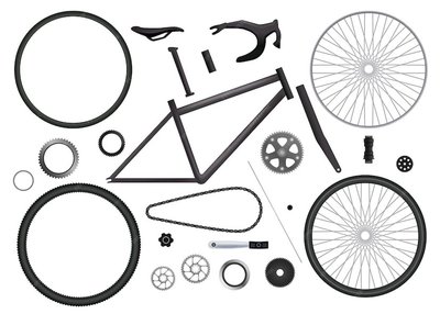 Assembled bicycle